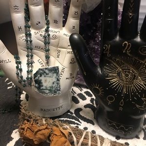 Moss Agate Crystal Necklace